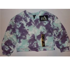 Tie Dye Half Top Sweatshirt Girls Size 6/6x New With Tags